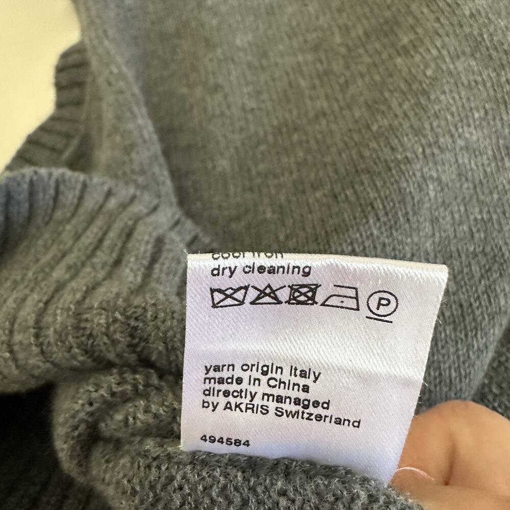 Akris Punto Top Women 6 US Grey Wool Cashmere Turtleneck Sleeveless Minimalist - Picture 13 of 14
